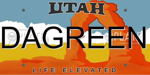 DAGREEN Utah License Plate