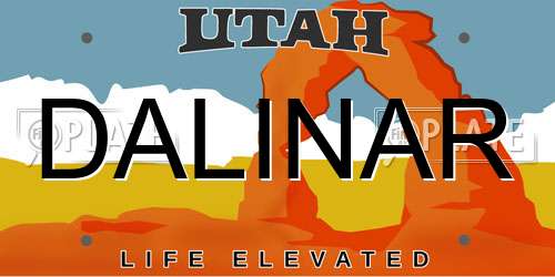 DALINAR Utah License Plate