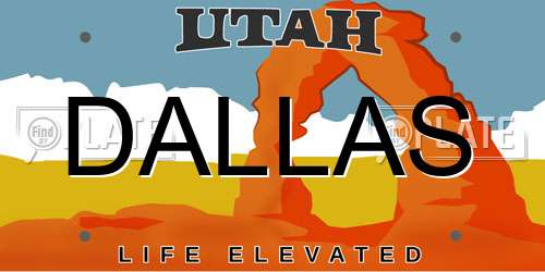 DALLAS Utah License Plate