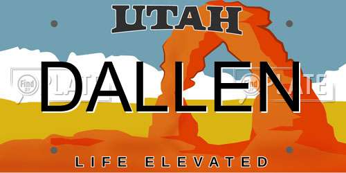 DALLEN Utah License Plate