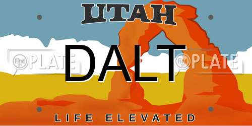 DALT Utah License Plate