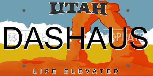 DASHAUS Utah License Plate