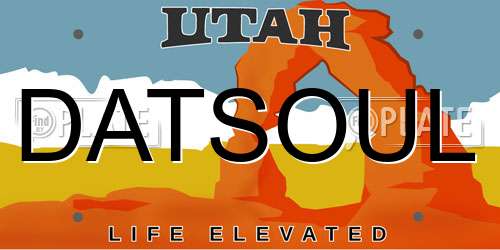 DATSOUL Utah License Plate