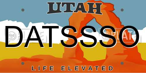 DATSSSO Utah License Plate