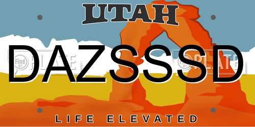 DAZSSSD Utah License Plate