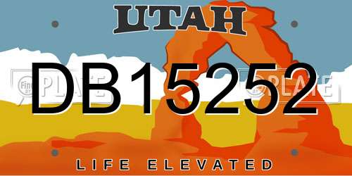 DB15252 Utah License Plate