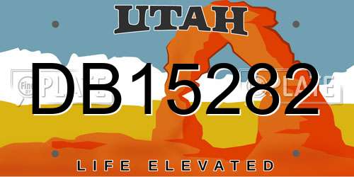 DB15282 Utah License Plate