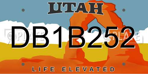DB1B252 Utah License Plate