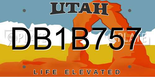 DB1B757 Utah License Plate
