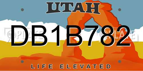 DB1B782 Utah License Plate