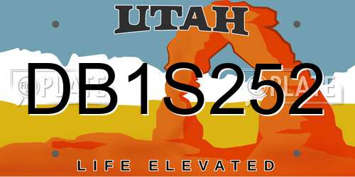 DB1S252 Utah License Plate