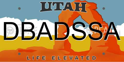DBADSSA Utah License Plate