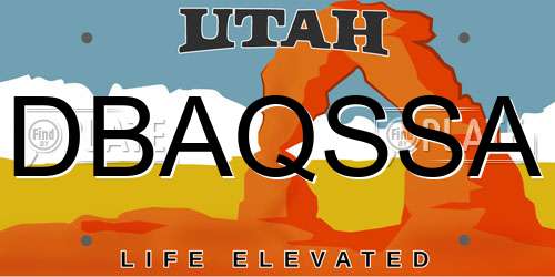 DBAQSSA Utah License Plate