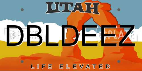 DBLDEEZ Utah License Plate