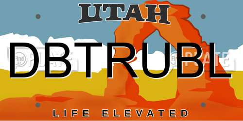 DBTRUBL Utah License Plate