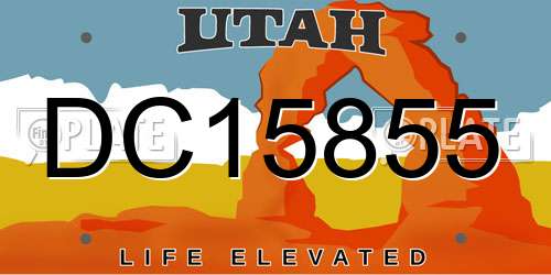 DC15855 Utah License Plate