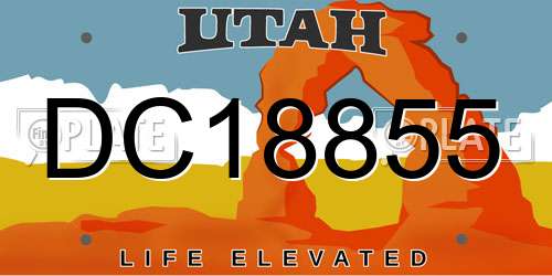 DC18855 Utah License Plate
