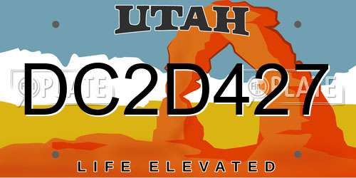 DC2D427 Utah License Plate