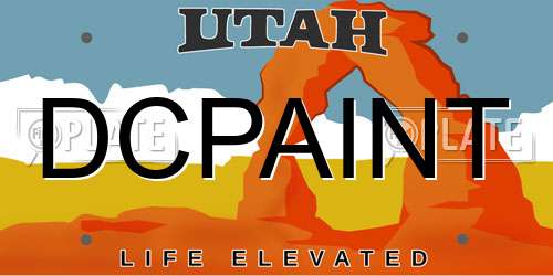 DCPAINT Utah License Plate