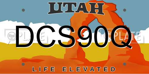 DCS90Q Utah License Plate