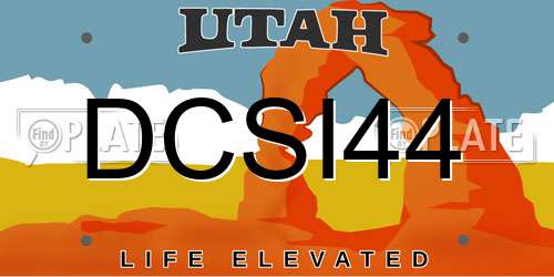 DCSI44 Utah License Plate
