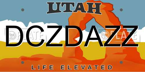 DCZDAZZ Utah License Plate
