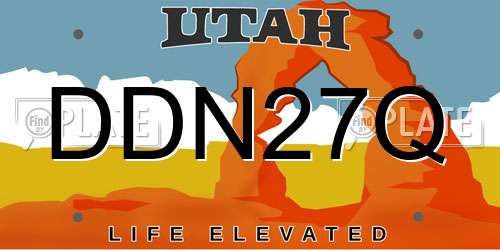 DDN27Q Utah License Plate
