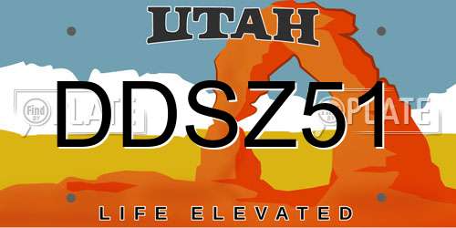 DDSZ51 Utah License Plate