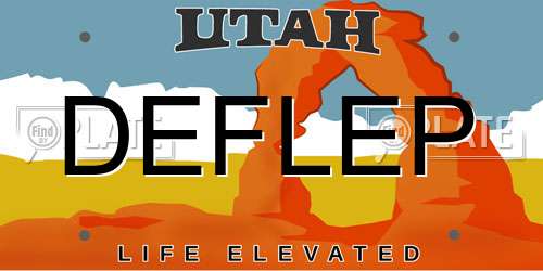 DEFLEP Utah License Plate