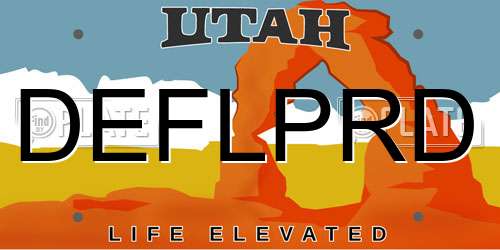 DEFLPRD Utah License Plate