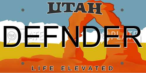 DEFNDER Utah License Plate
