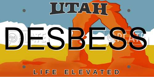DESBESS Utah License Plate