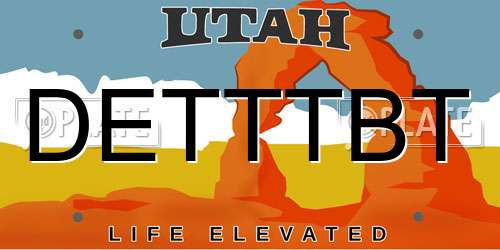 DETTTBT Utah License Plate