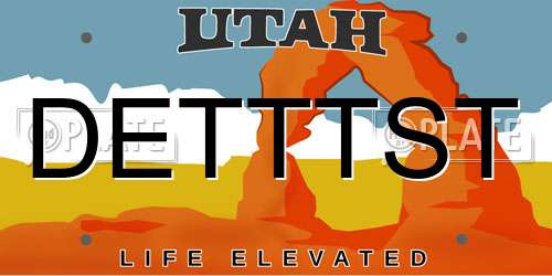 DETTTST Utah License Plate