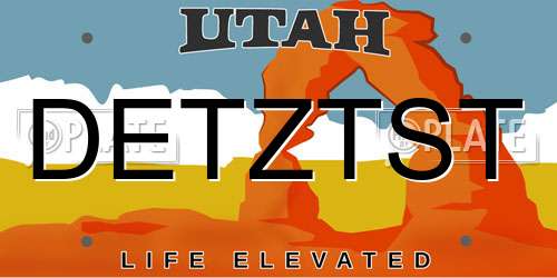 DETZTST Utah License Plate
