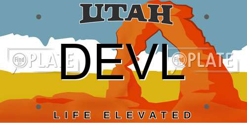 DEVL Utah License Plate