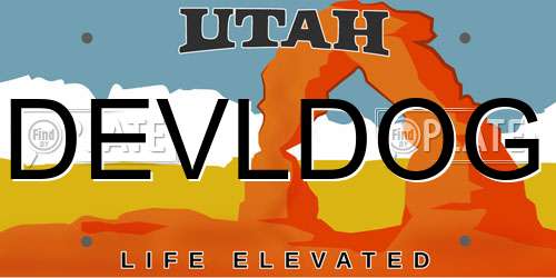DEVLDOG Utah License Plate