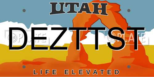 DEZTTST Utah License Plate