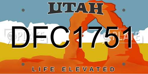 DFC1751 Utah License Plate