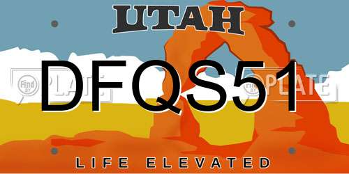 DFQS51 Utah License Plate