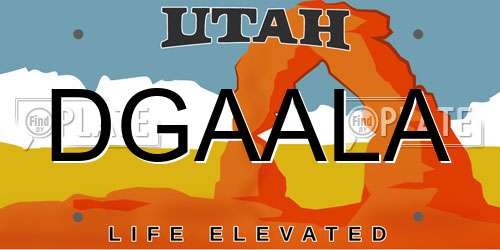 DGAALA Utah License Plate