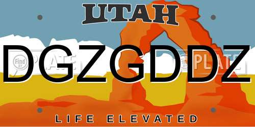 DGZGDDZ Utah License Plate