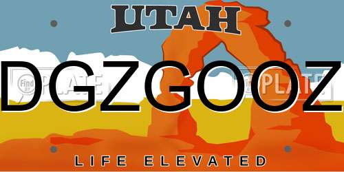 DGZGOOZ Utah License Plate