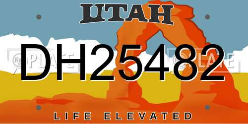 DH25482 Utah License Plate