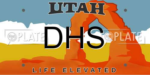 DHS Utah License Plate