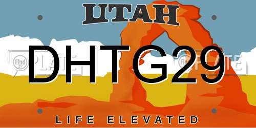DHTG29 Utah License Plate