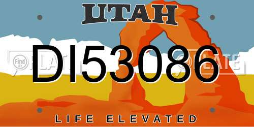 DI53086 Utah License Plate
