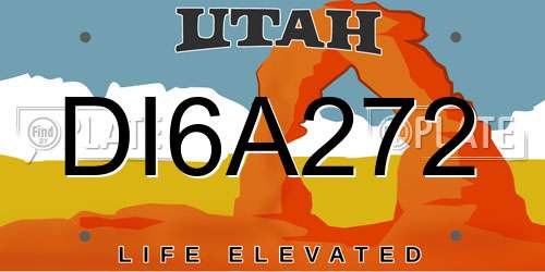 DI6A272 Utah License Plate