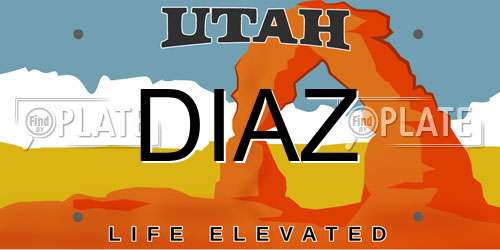 DIAZ Utah License Plate