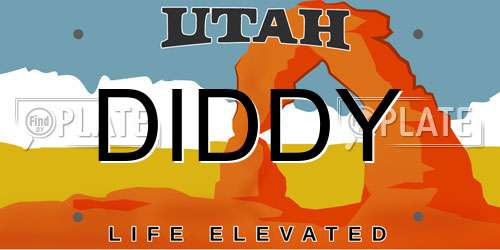 DIDDY Utah License Plate